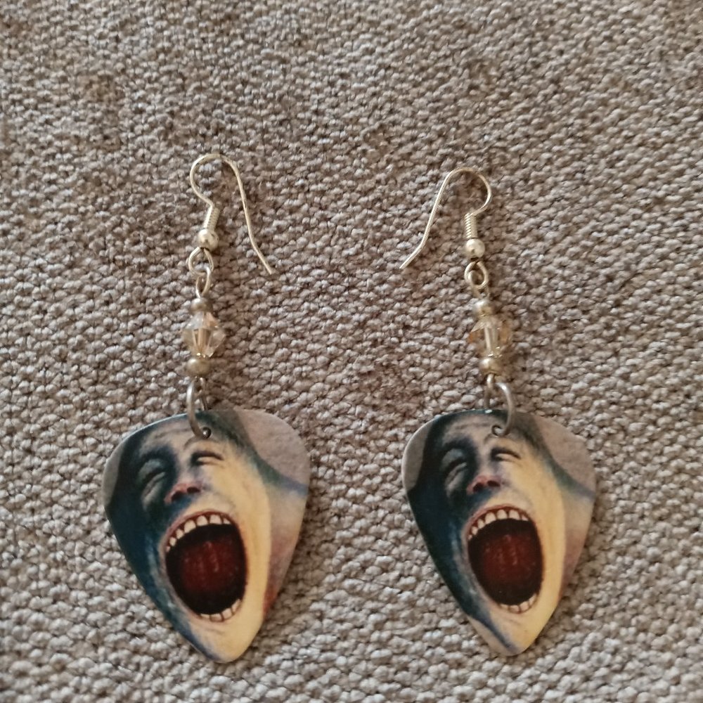 PINK FLOYD GUITAR PICK EARRINGS